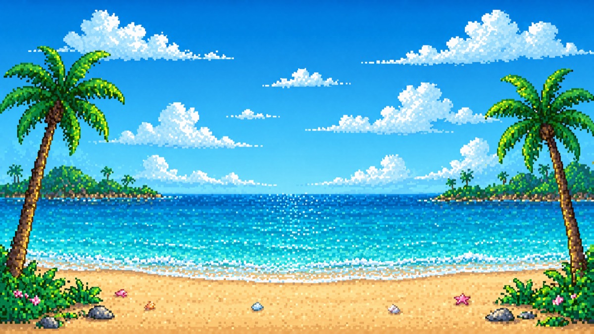Beach day view
